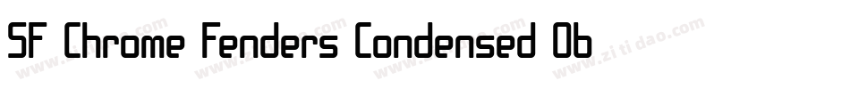SF Chrome Fenders Condensed Oblique字体转换